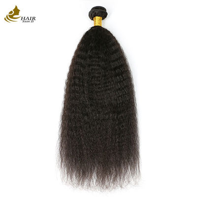 เปรู Kinky Virgin Human Hair Bundles Extensions สูง