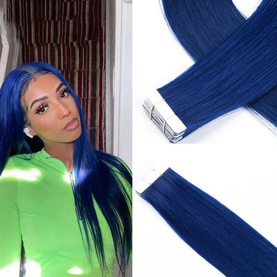 คุณภาพ  Tangle Free Invisi Tape In Hair Extensions Colored Soft Silky โรงงาน