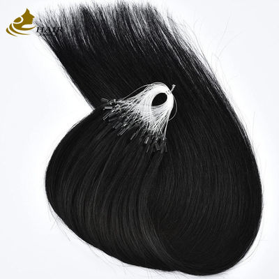 คุณภาพ  Straight Pre Bonded Nano Human Hair Extensions Microrings Extensions OEM โรงงาน