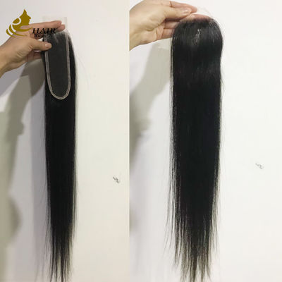 คุณภาพ  Brazilian Straight 2x6 HD Invisible  Lace Human Hair Closure โรงงาน
