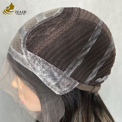 คุณภาพ  Vietnamese Glueless Silk Top Full Lace Wig Straight Lace Front Wig With Silicone โรงงาน