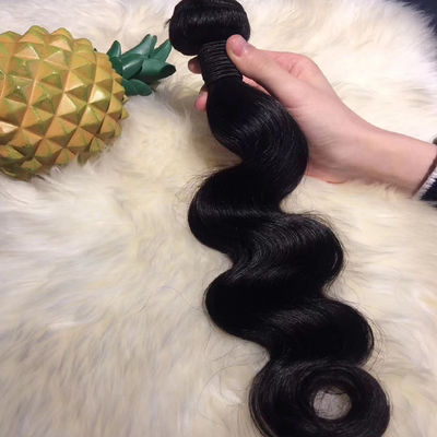คุณภาพ  20inch Virgin Human Hair Bundles Natural Balck Body Wave Hair Weft โรงงาน