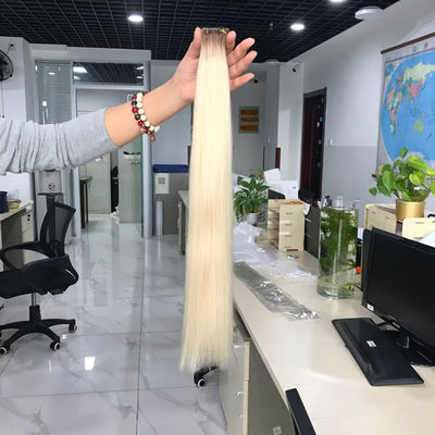 คุณภาพ  Invisible T4/60# Color Straight Premium Cuticle Aligned Tape in Human Hair Extension โรงงาน