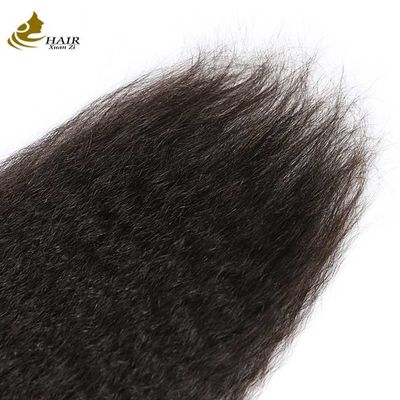 เปรู Kinky Virgin Human Hair Bundles Extensions สูง