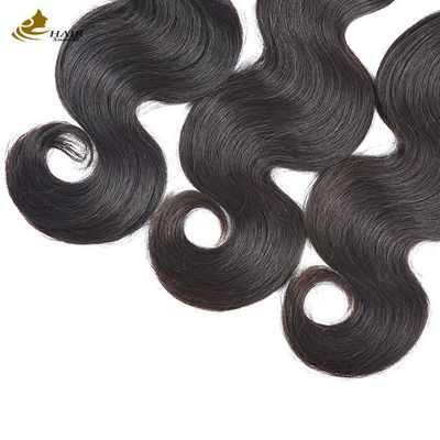 Virgin Remy ผมบราซิล 10 นิ้ว สีดํา หัวมนุษย์ Bundles Weft