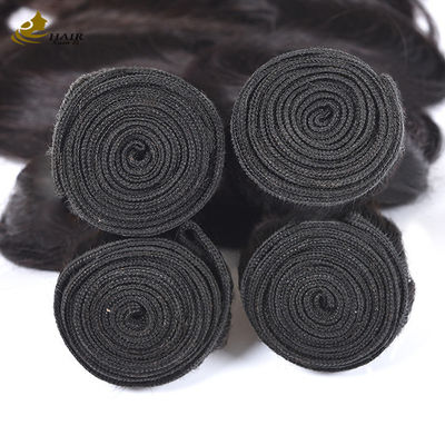 Virgin Remy ผมบราซิล 10 นิ้ว สีดํา หัวมนุษย์ Bundles Weft