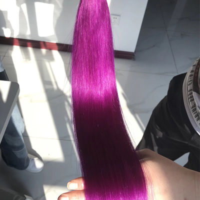 613 สี Ombre ขยายผมมนุษย์ แบนด์ Weft 1B สีม่วง