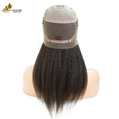 Kinky Straight Customized Human Hair Wigs 13*4 หน้า ผ้าเช็ด ผ้าเช็ดผมมนุษย์