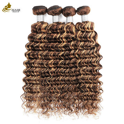 ปียานโป 4/27 Ombre Hair Extensions Deep Wave Hair Bundles สายขนของมนุษย์
