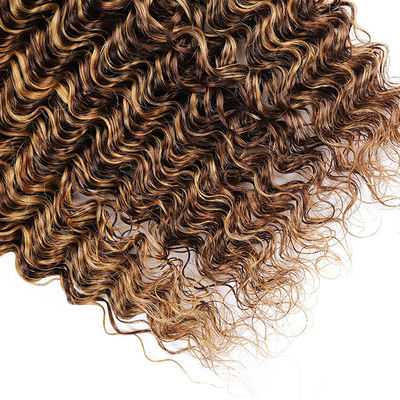 ปียานโป 4/27 Ombre Hair Extensions Deep Wave Hair Bundles สายขนของมนุษย์