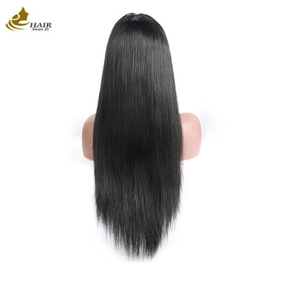ราคาโรงงาน 26 นิ้ว หัวผมของมนุษย์ Wig เต็มเส้นใย สาวบริสุทธิ์ หัวผมยาวของมนุษย์ กระดูกตรง สีสัน Wig