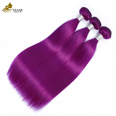 สีชมพู หัวผมมนุษย์ สายตรง Bundle Virgin Human Hair