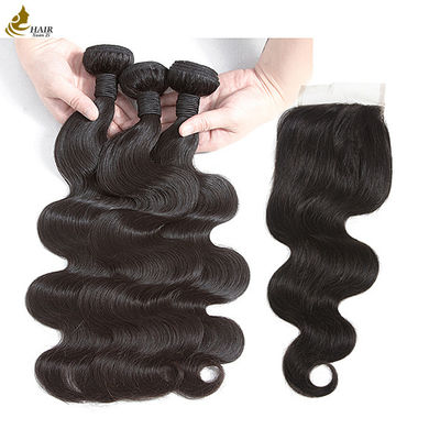 สายผมผสมผสาน มารดา Remy Hair Bundle สีดําธรรมชาติ
