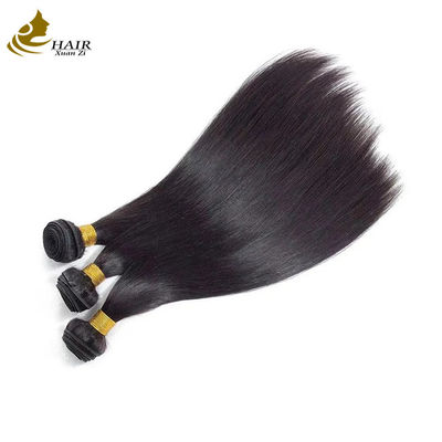 เกรด 12A ชาวบราซิลอินเดีย 100% Raw Remy Virgin Human Hair Extension สีดํา