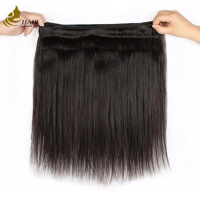 เกรด 12A ชาวบราซิลอินเดีย 100% Raw Remy Virgin Human Hair Extension สีดํา
