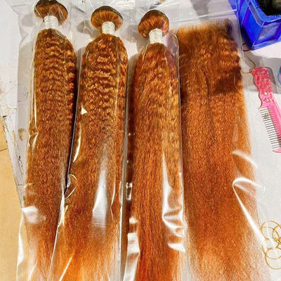 ขายปลีก Ombre ขยายผมมนุษย์ บราซิล Kinky Straight Yaki Hair Weave Bundles