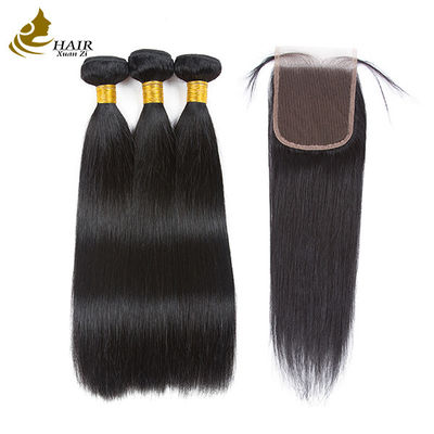 สีดําธรรมชาติ Remy หัวผมมนุษย์ Bundles รับประกันความหรูหราธรรมชาติ