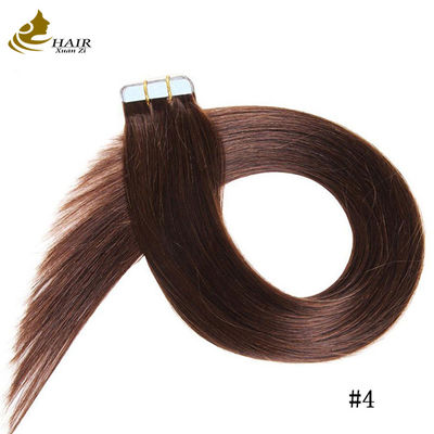 Remy Human Skin Weft Tape Hair Extensions Double Faced Russian Tape ความยาว 8"-30" ปรับแต่งตามต้องการ