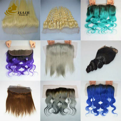 ราคาถูก สีจีน สีบริสุทธิ์ สีผมมนุษย์ 4X4 13*4