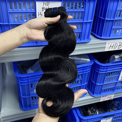 100% หัวผมบราซิล ไม่ผ่านการแปรรูป Wholesale Virgin Human Hair Bundles Body Wave