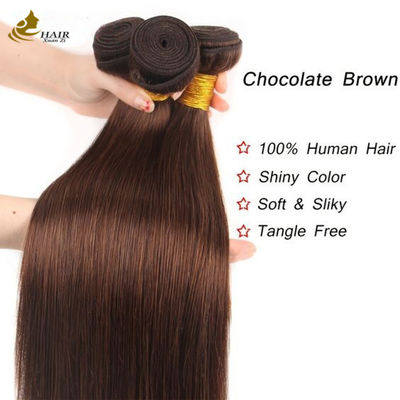 4# สี ช็อคโกแลต สีน้ําตาล สีตรง สีเส้นผมมนุษย์ สีเส้น