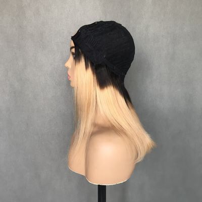 U Part Wig T1b/27 สี สําหรับมือใหม่ Friendly Straight Glueless Protective Style หัวผมมนุษย์ Wig ความหนาแน่น 150%