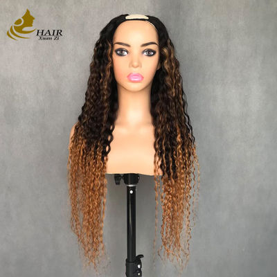 U / V ส่วน Wig ผมมนุษย์กับคลิม Super สะดวก
