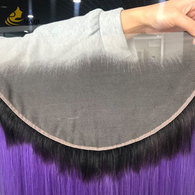 50-120 กรัม 13X6 สวิสเลซ ผมบราซิลแท้ 100% ผมแท้บริสุทธิ์แบบตรง Lace Closure