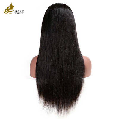 หน้าผมมนุษย์ สีขีด ผ้าใบขนตรง 100% Virgin Peruvian