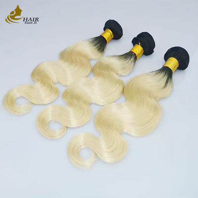 สี Ombre Weft Hair Extensions Curly Ponytail Extension 1B ร่างกายคลื่น