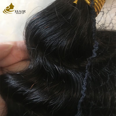 สายคลื่นลึก บราซิล สายคลื่นลึก พวงพันธุ์ผมธรรมชาติ ผ้าใบขี้ผม 12A เกรด