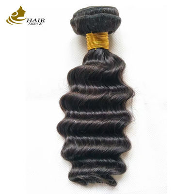 12A Grade Deep Wave Virgin Human Hair Bundles 95-100g ด้วยการปิดตามสั่ง