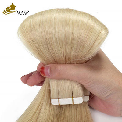 เทปติดต่อสองด้านใน Hair Extensions Hybrid Weft Extensions การขยายเส้นผมแบบ Hybrid Weft