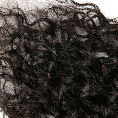 ODM สีดํา Clip In Hair Extensions ลึกคลื่น รวดเร็ว สายผูกเบา