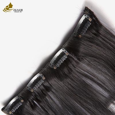 100 หัวผมมนุษย์ ร่างกายคลื่น 18 นิ้ว คลิปโค้ง ใน Hair Extensions สําหรับผมสีดํา