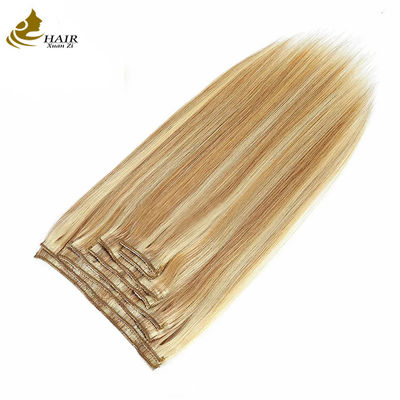 หนุ่มสาวผมมนุษย์คลิปในขยายหางม้า สีเปียโนตรง