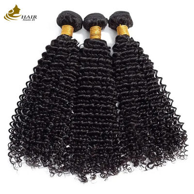 เนื้อเยื่อทรงห้อย Afro Kinky Bundles Virgin Wavy Human Hair Bundles Weft สีแดง