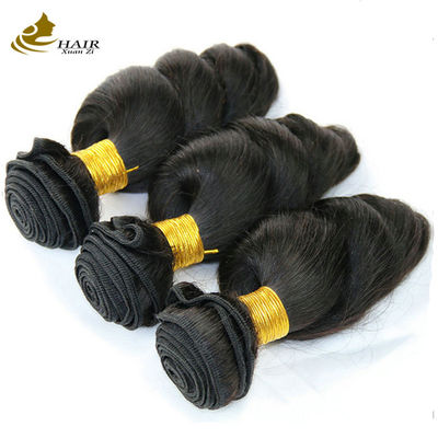 สีดําธรรมชาติ คัมพูชาบริสุทธิ์ 16 นิ้ว บราซิลผมคลื่นโล่ง OEM