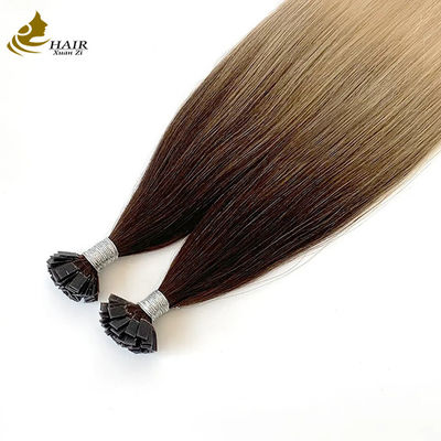 แพลตเคราติน T U ทิป Remy Hair Extensions Virgin Human Pre-bonded Hair Extensions การขยายขนของมนุษย์