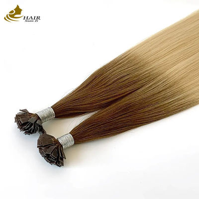 แพลตเคราติน T U ทิป Remy Hair Extensions Virgin Human Pre-bonded Hair Extensions การขยายขนของมนุษย์