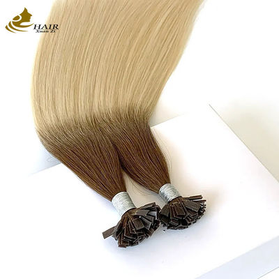 แพลตเคราติน T U ทิป Remy Hair Extensions Virgin Human Pre-bonded Hair Extensions การขยายขนของมนุษย์
