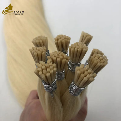อินเดีย Remy เคราติน Prebonded Hair Extensions I Tip ปรับแต่งตามต้องการ