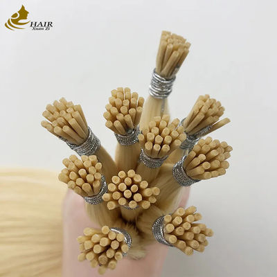 อินเดีย Remy เคราติน Prebonded Hair Extensions I Tip ปรับแต่งตามต้องการ