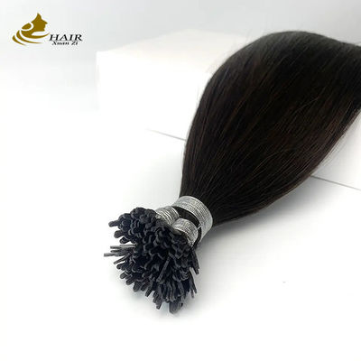 0.5 กรัม การขยายผมคีราตินที่ติดต่อกันก่อน สีดําธรรมชาติ สีไหมตรง
