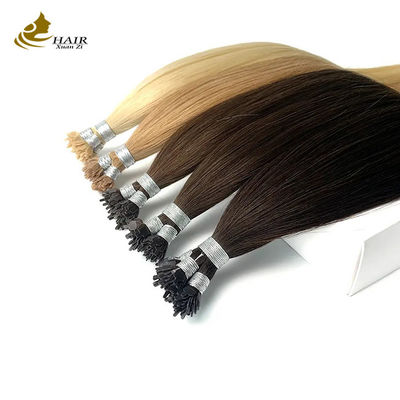 0.5 กรัม การขยายผมคีราตินที่ติดต่อกันก่อน สีดําธรรมชาติ สีไหมตรง
