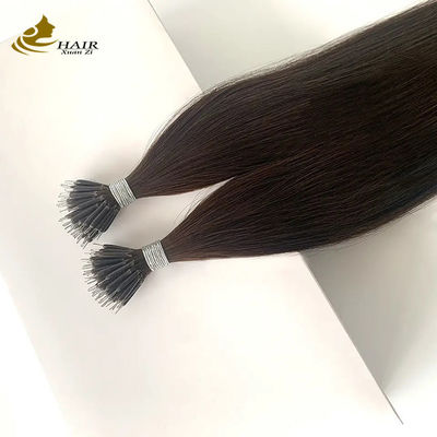 0.5 กรัม การขยายผมคีราตินที่ติดต่อกันก่อน สีดําธรรมชาติ สีไหมตรง