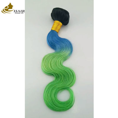 ปรับปรุง Ombre เส้นผมมนุษย์ สีสีม่วงสีฟ้า