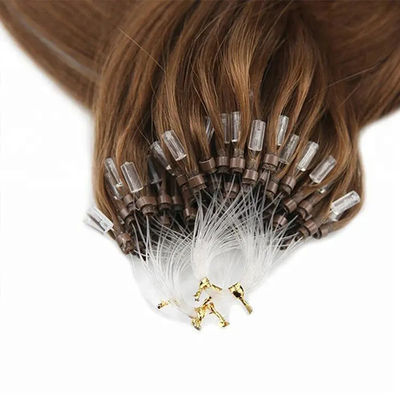 100% Virgin Human Nano Micro Ring Hair Extension สีน้ําตาล