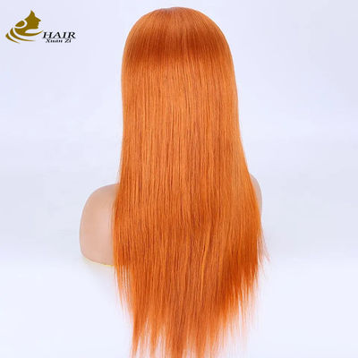 สีส้ม สีจริง สีผมมนุษย์ ผ้าใบครบครัน สีขีด 27 สีผึ้ง สีบลอนด์ 180% ความหนาแน่น