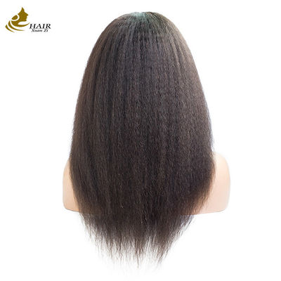 Kinky Straight Customized Human Hair Wigs 13*4 หน้า ผ้าเช็ด ผ้าเช็ดผมมนุษย์